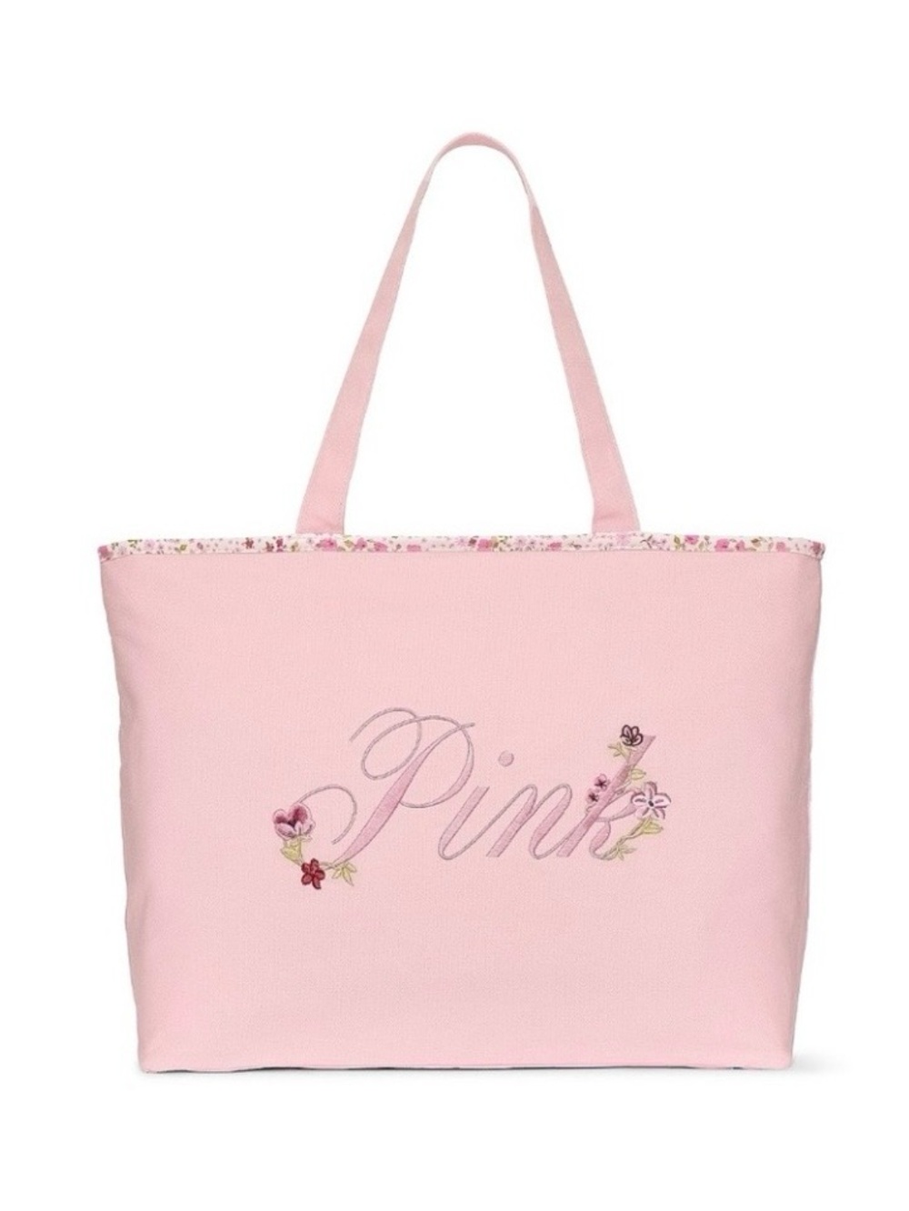 PINK Victoria’s Secret Embroidered Floral Tote Bag